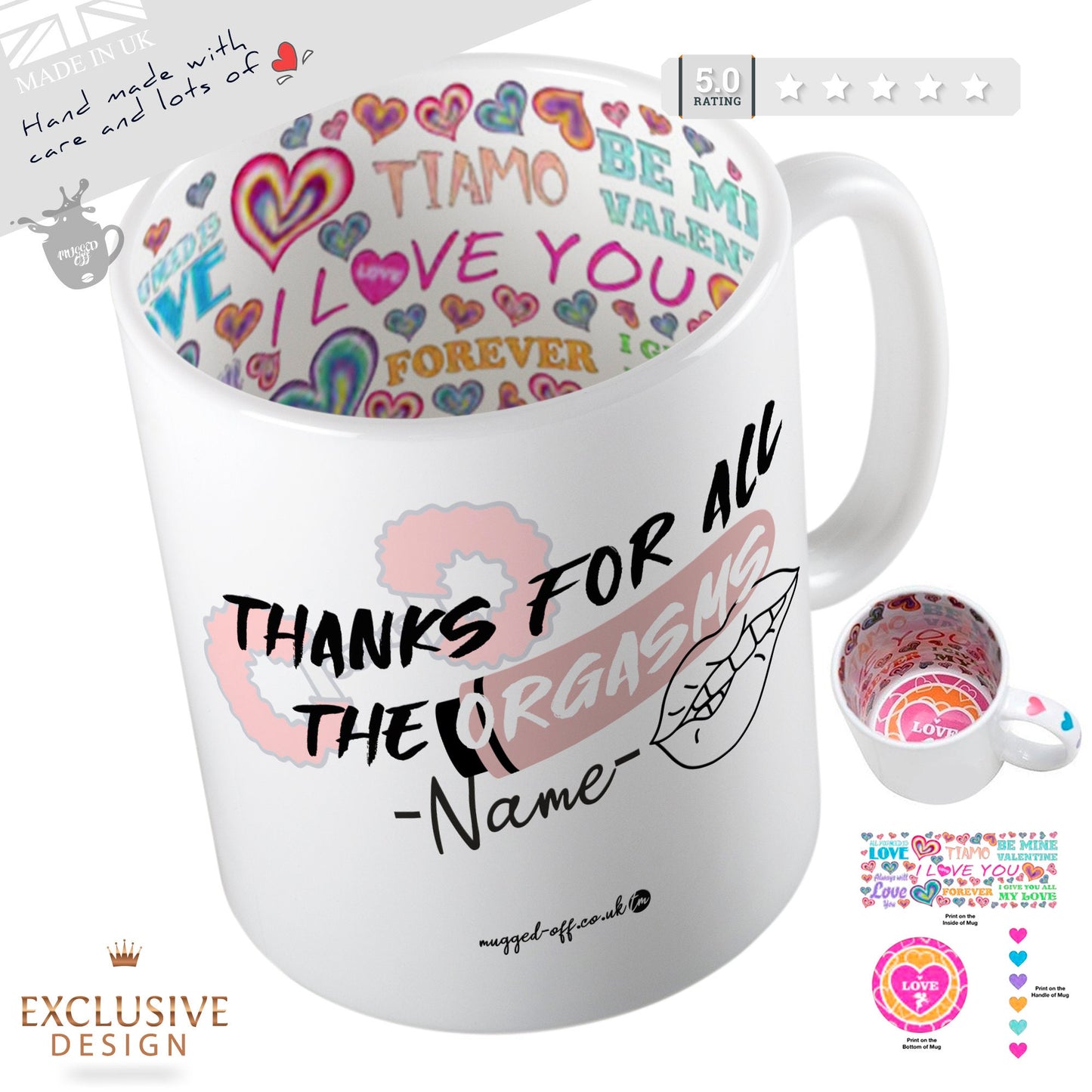 Anniversary Mug Gift for Valentines Day Gifts Mug Cups Tea Coffee Mugs - Thanks for all the Orgasms