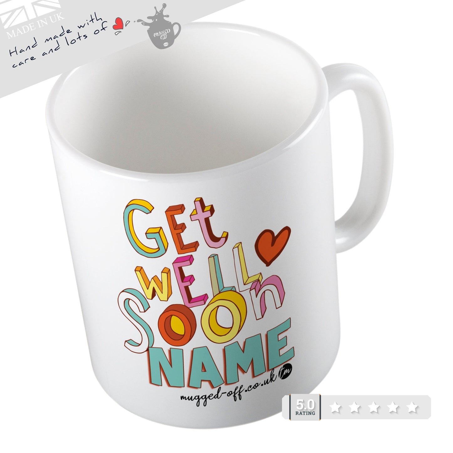 Get Well Soon Gift, Personalised Get Well Soon Teddy Bear (Personalise With Their Name)