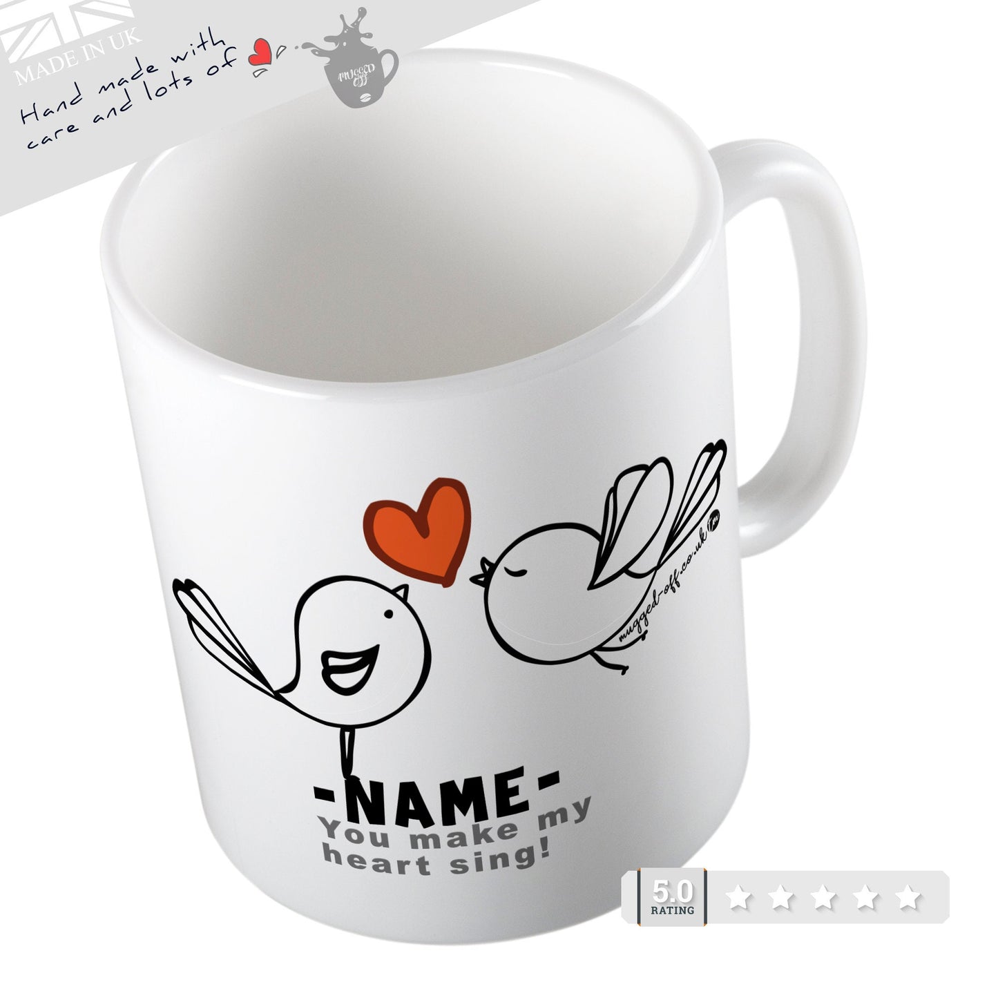 Valentines Day Gifts Mug Cup Cups Tea Coffee Mugs - You Make My Heart Sing!
