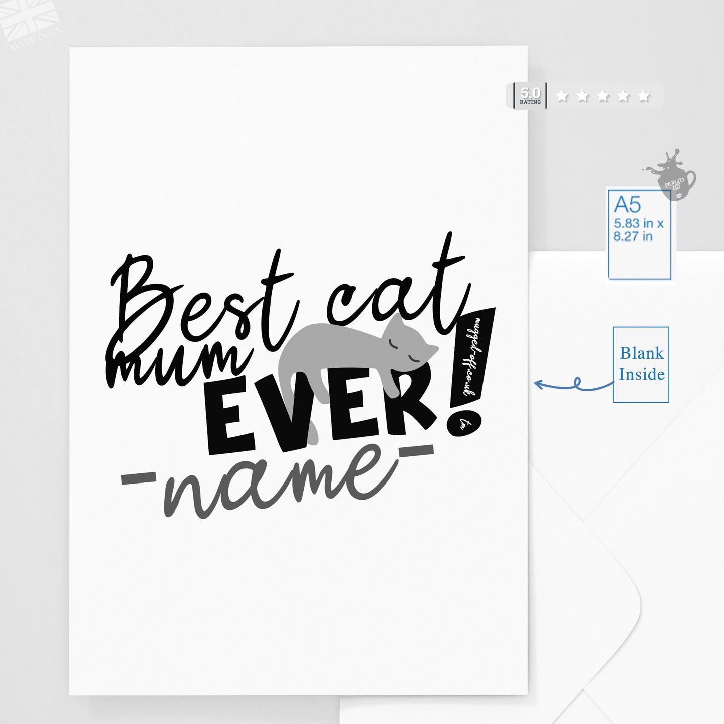 Personalised Cat Mum card