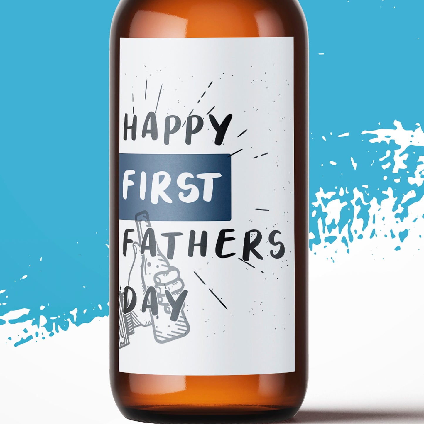 Happy first fathers day Fathers Day Beer Labels 3 Pack, Dad Beer Labels Just apply to your favourite beer
