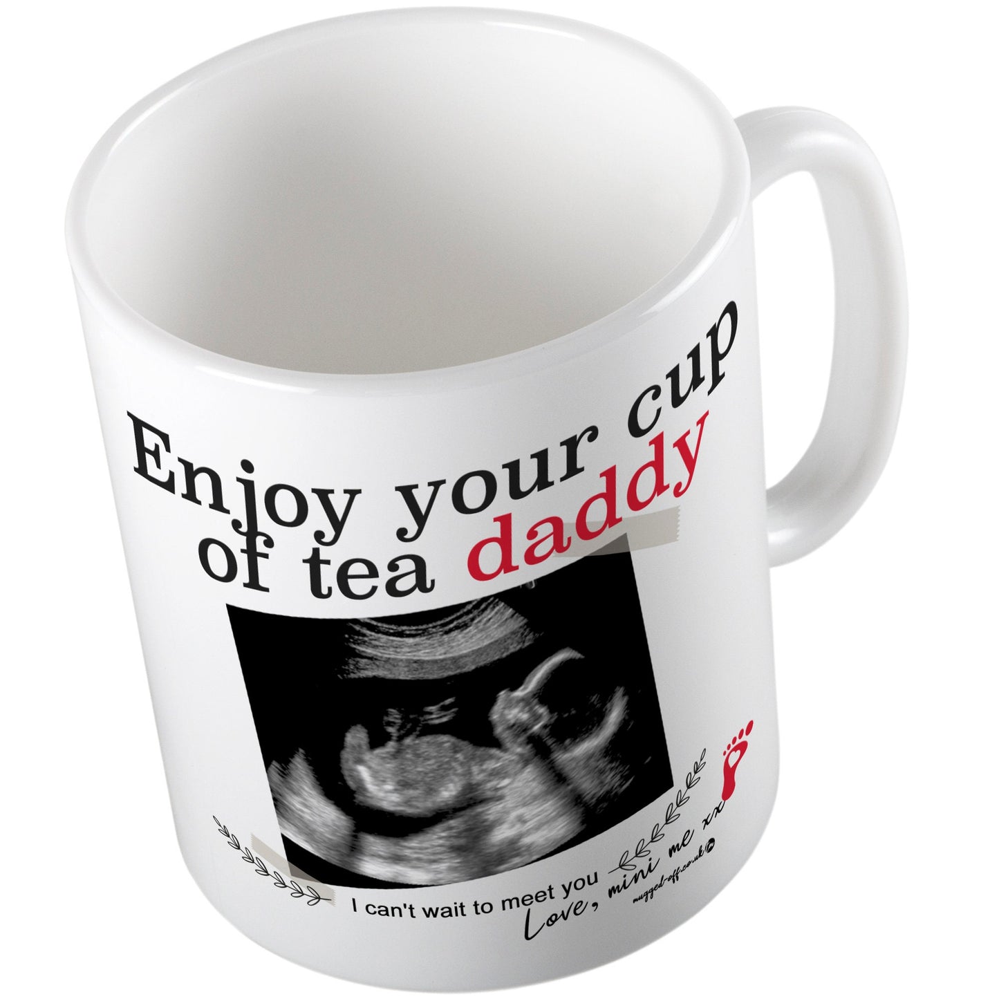 Dad to be - New Baby Scan Mug Dad Parents - PERSONALISED with baby scan picture