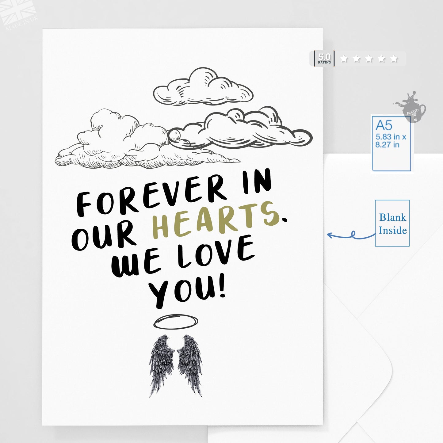 Bereavement card Sympathy Card thinking of you card sorry for your loss card