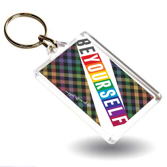 LGBT+ Keyring - Lesbian Bisexual Transgender Pansexual Non Binary Pride Rainbow Keyring - LGBT Pride Keyring Keychain