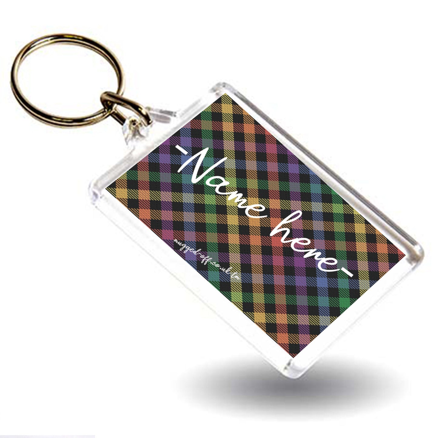 LGBT+ Personalised Name Keyring - Lesbian Bisexual Transgender Pansexual Non Binary Pride Rainbow Keyring - LGBT Pride Keyring Keychain