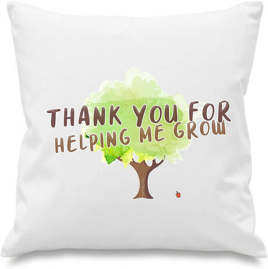 Teacher Gift End Of Term Gift Cushion Cover Pillow Cover Xmas Christmas Present Thank You For Helping Me Grow Teacher Present Teacher