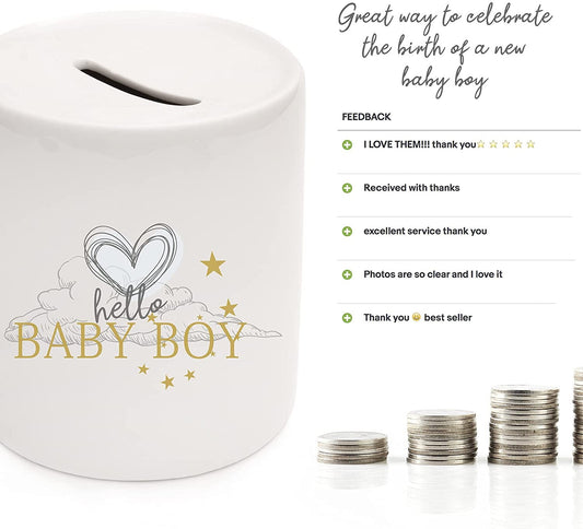 New Baby Boy Gift Money Box Ideal Baby Boy Birth Present Money Bank Piggy Bank Cash Coin Money Box for Kids Birthday