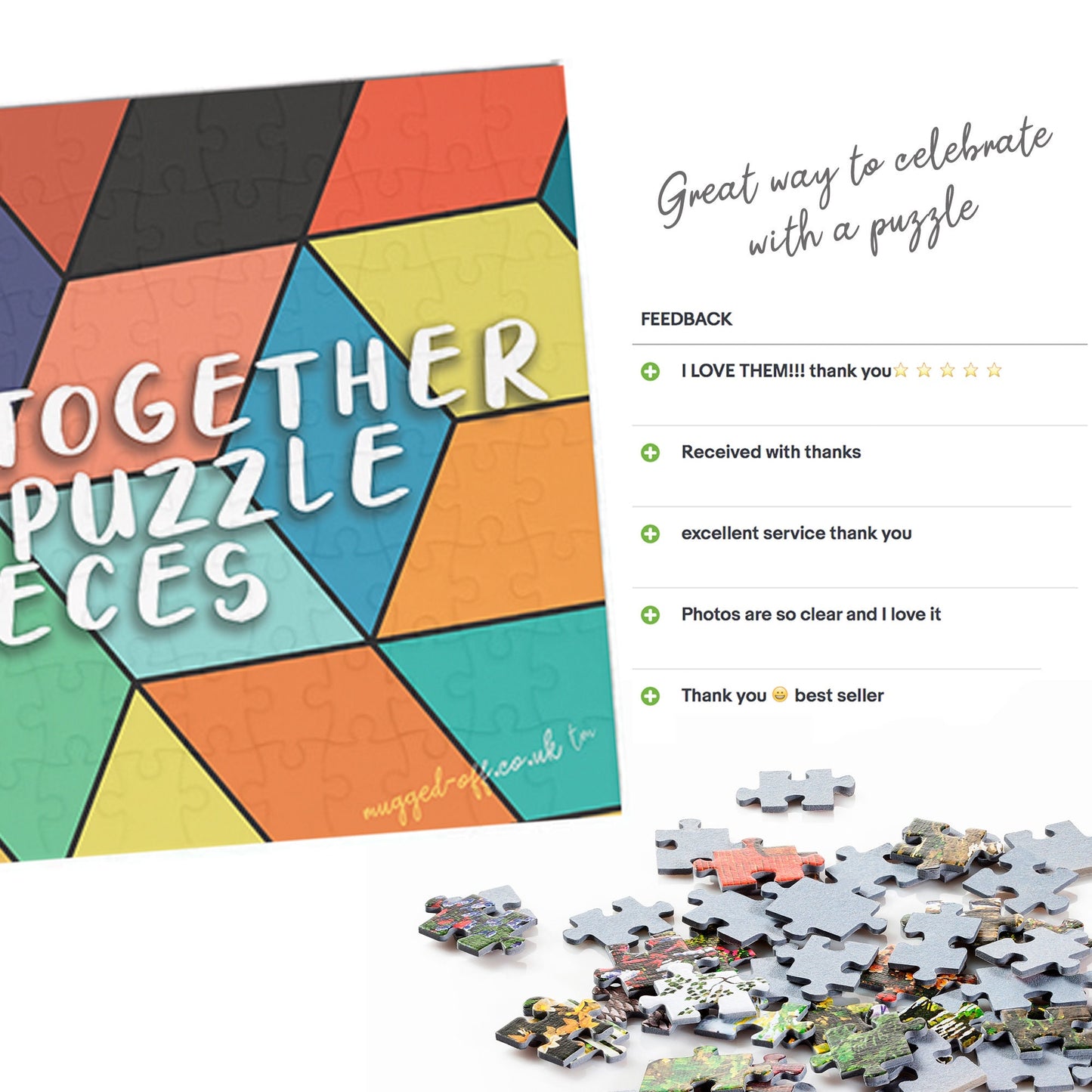 Jigsaw Puzzle we fit together like puzzle pieces A4 size Christmas gift present Birthday valentine day