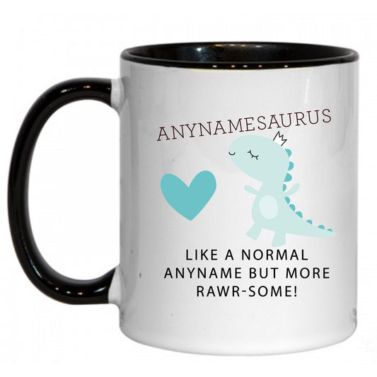 Your very own Personalised SAURUS mug Ideal For Christmas Birthdays Or Just a Treat