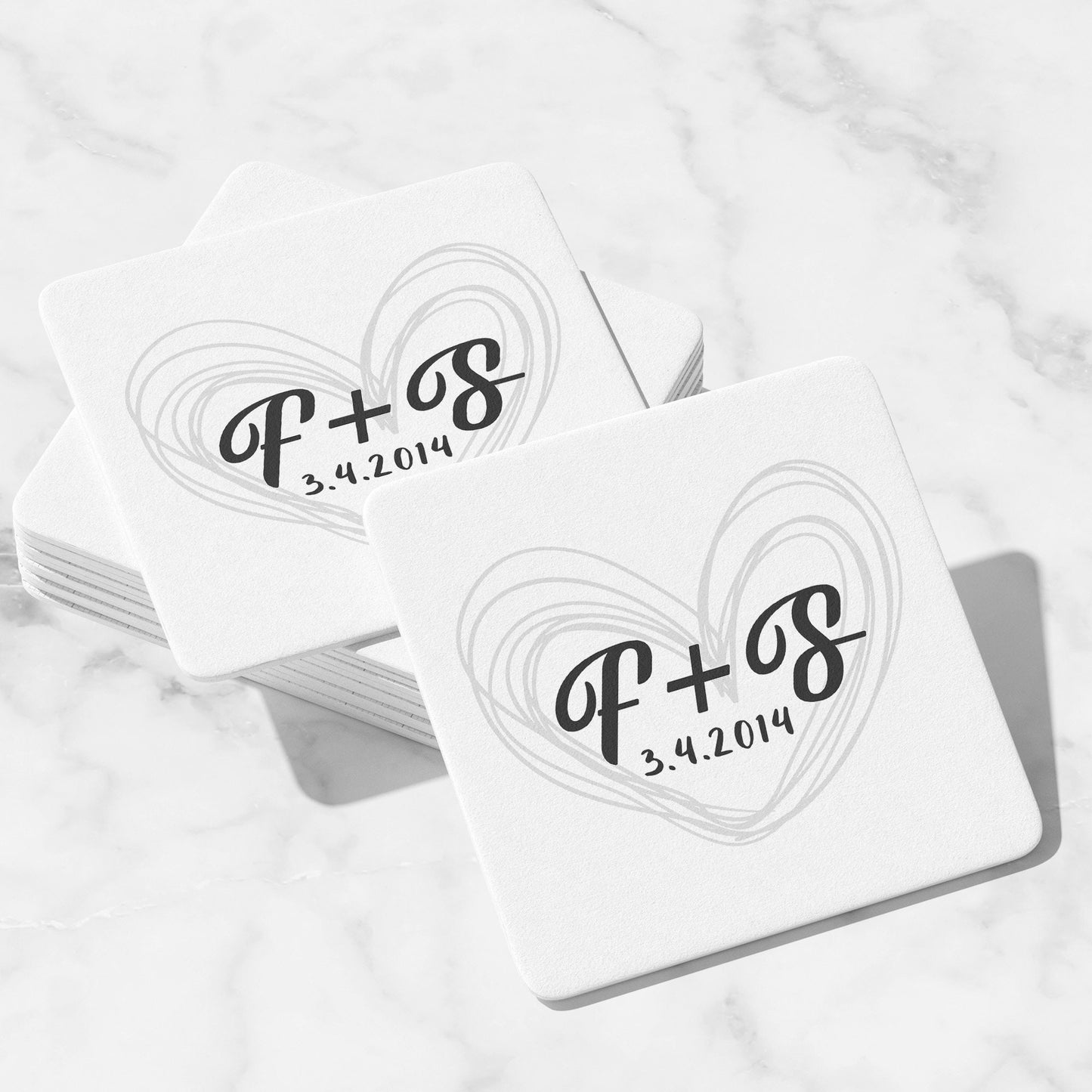 Heart coaster, Valentines day coaster, Valentine's day gift, Anniversary gift, Wedding coaster gift