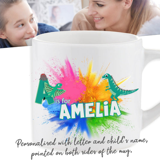 Dinosaur Mug Personalised Child's mug Dinosaur children's mug, kids mug Cute dino mug with their name