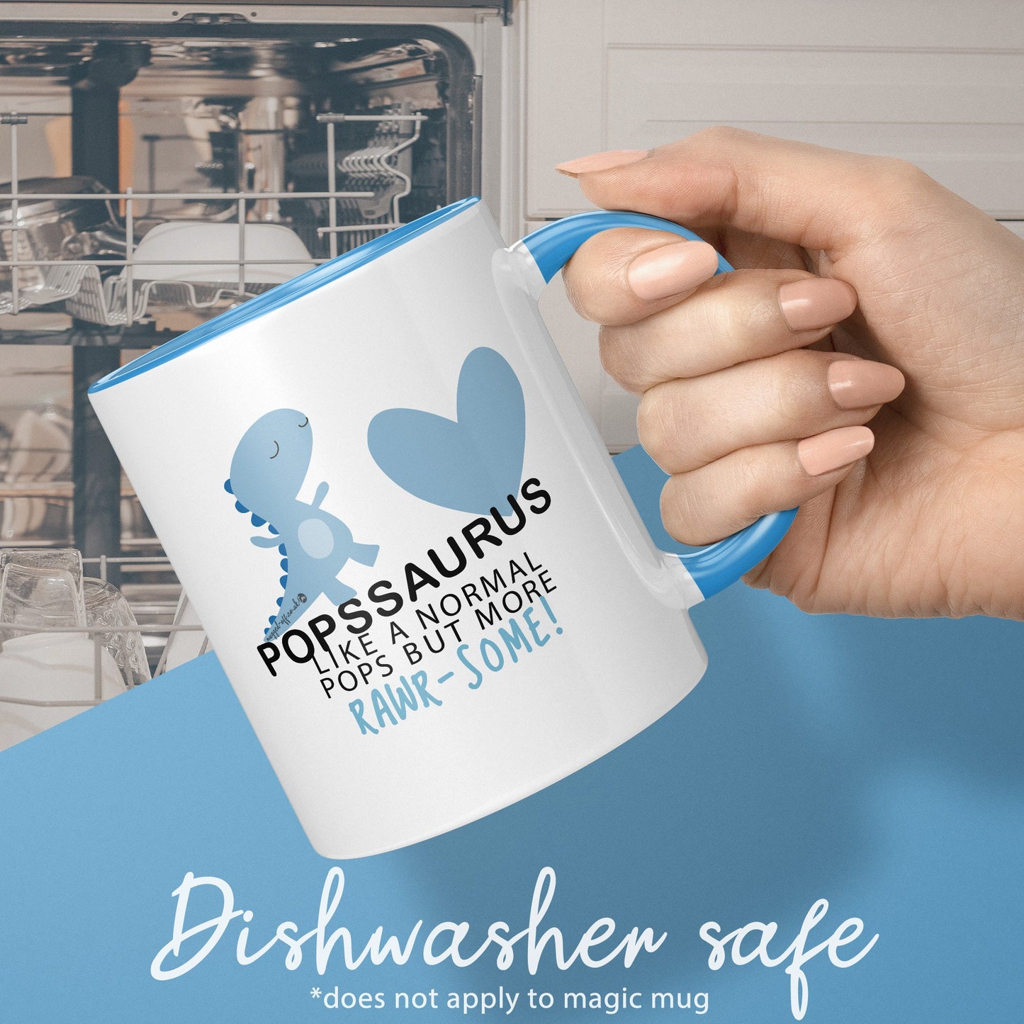 Pops Mug Poppasaurus Mug Xmas Christmas Gifts Birthday, Pops Gift