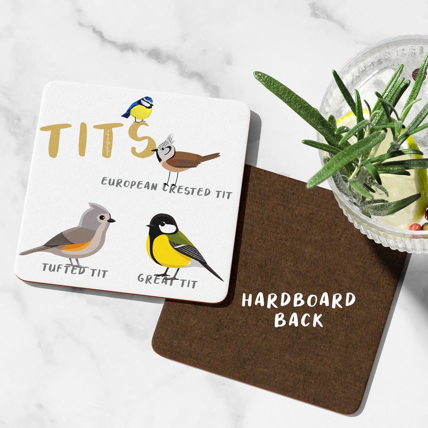 Tits Bird Coaster, Dad gift funny gift