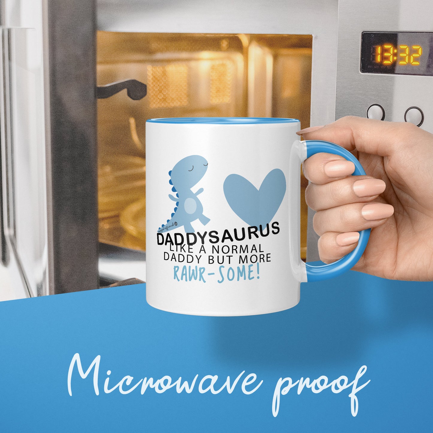 Dad Daddy Gift Mug - Fathers Day Funny Daddy Daddysaurus Mug Cup Cups Xmas Birthday Christmas Tea Coffee Mugs