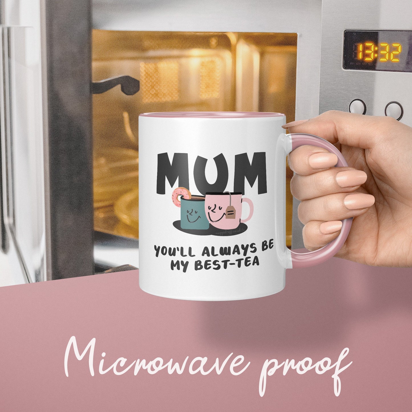 Mum Mug, Funny Mum Birthday Mug, From Son, Daughter, Funny Best Mother Mug, Mummy You'll Always Be My Best-tea Mug