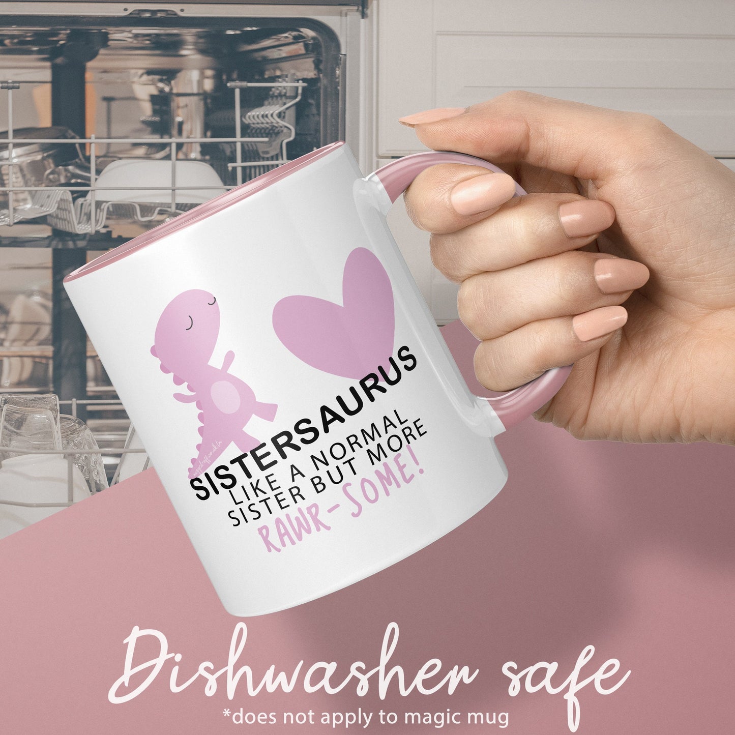 Sister Gifts Perfect Sister Birthday Present Funny Sister Mug Sistersaurus Cup Cups Birthday Christmas Tea Coffee Mugs Gift Sister Mug for A Special Sister