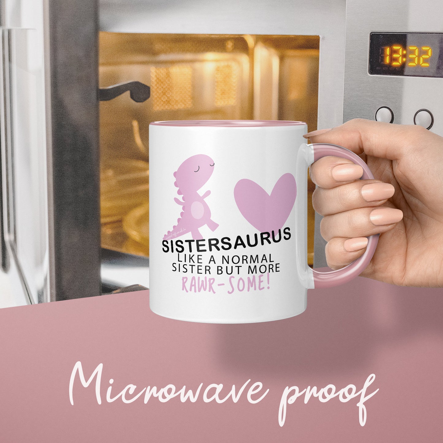 Sister Gifts Perfect Sister Birthday Present Funny Sister Mug Sistersaurus Cup Cups Birthday Christmas Tea Coffee Mugs Gift Sister Mug for A Special Sister