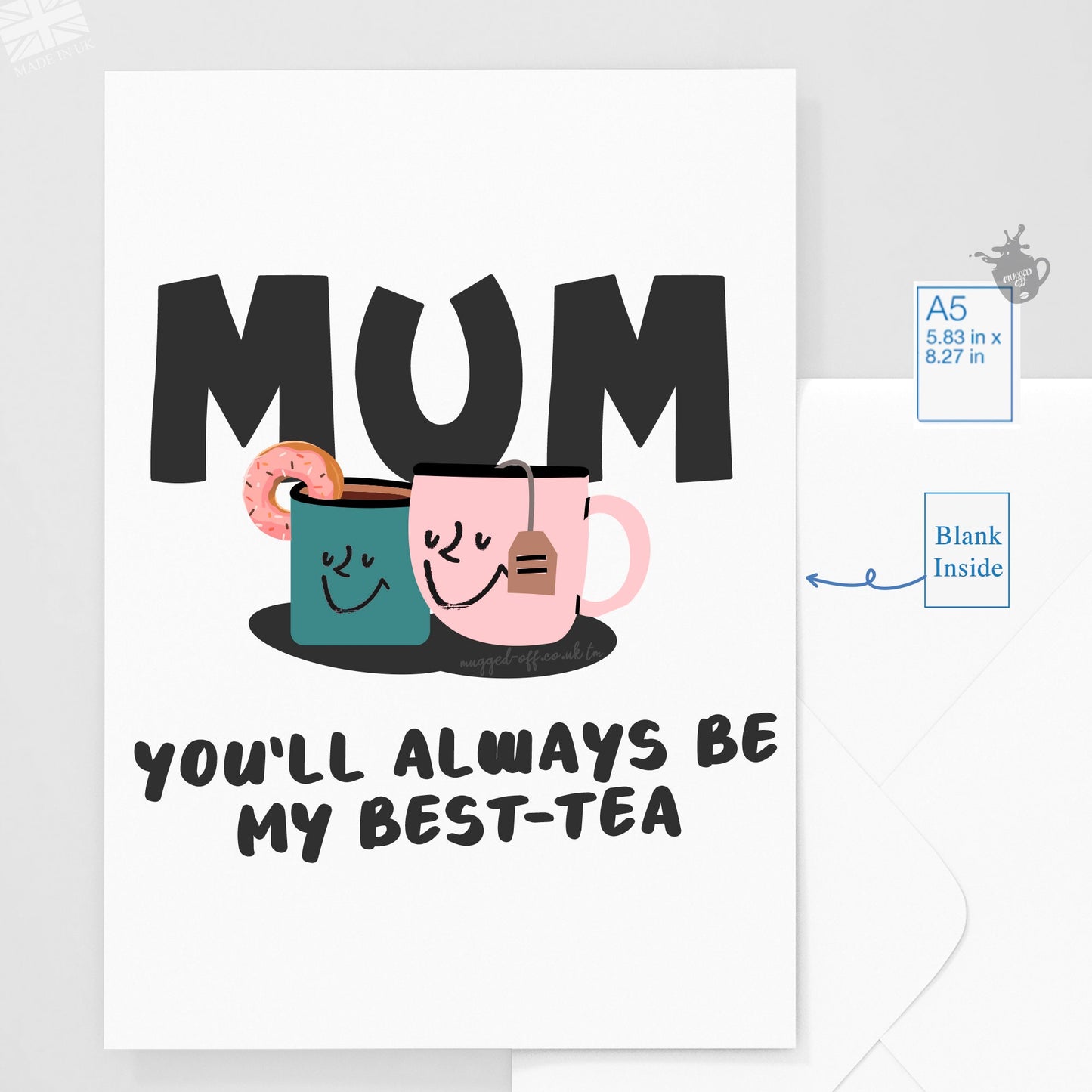Mum Birthday Card, Funny Mum Birthday Card, From Son, Daughter, Funny Best Mother Card, Mummy You'll Always Be My Best-tea Card mothers day card