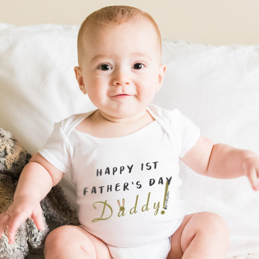 1st Fathers Day, First Father's Day Gifts Presents for New Dads Baby Grow - 0-3 / 3-6 New Daddy