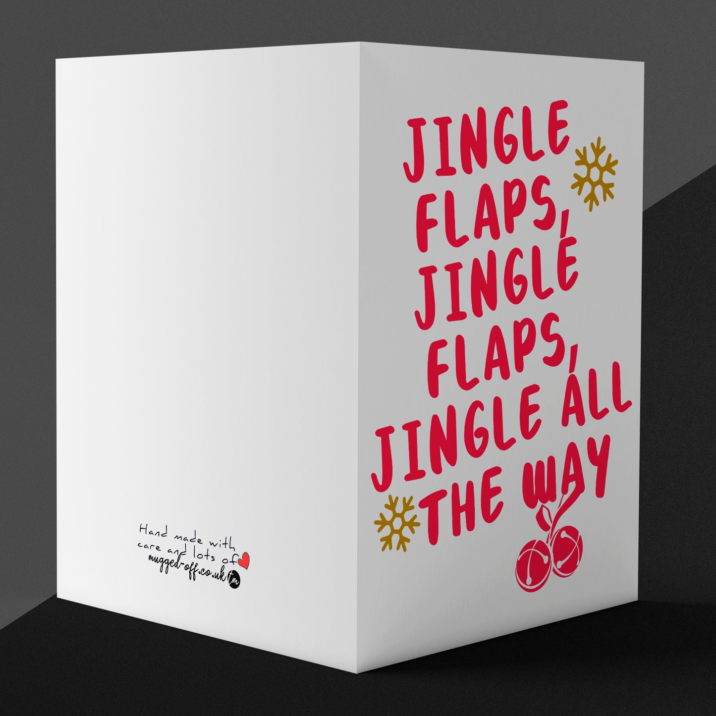 Jingle flaps funny rude card for secret Santa and cheap Christmas gift