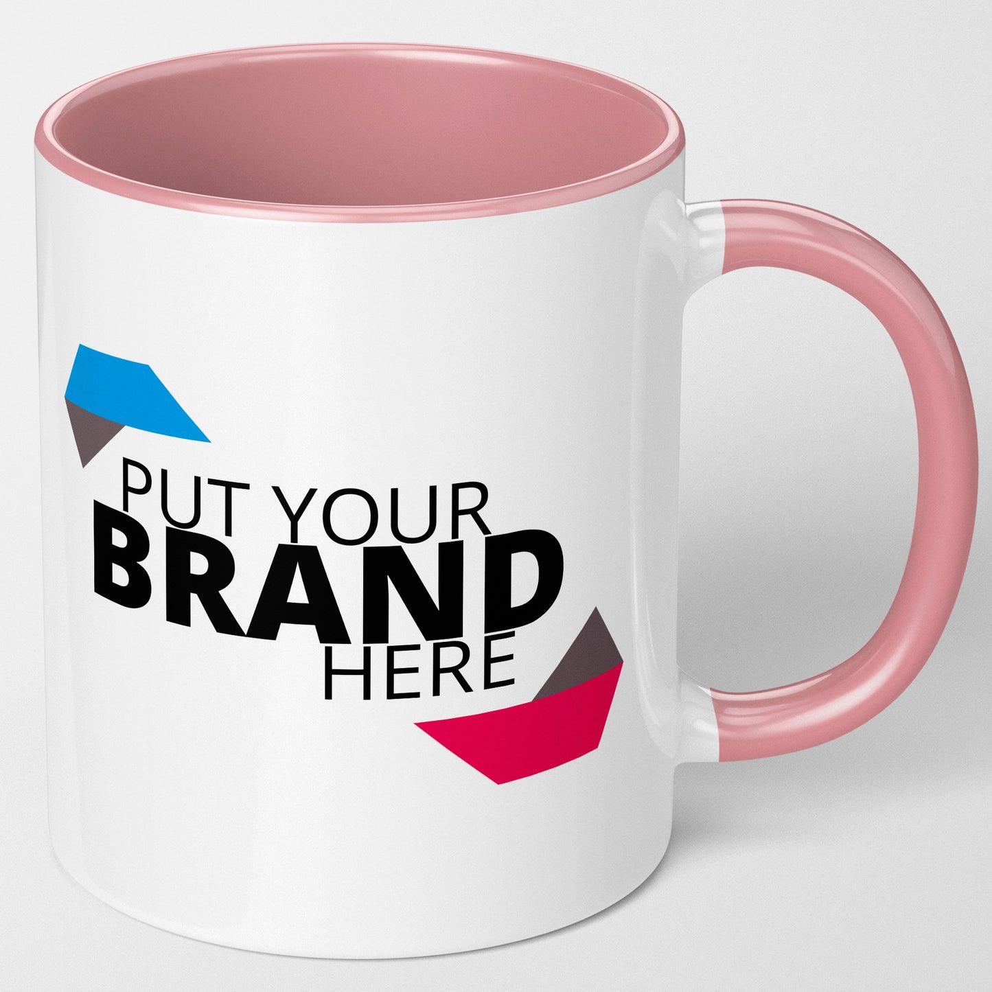 Branded Mug Rounded Branded Mugs (PINK) - Fully Inclusive Pricing Full Colour Both Sides ...