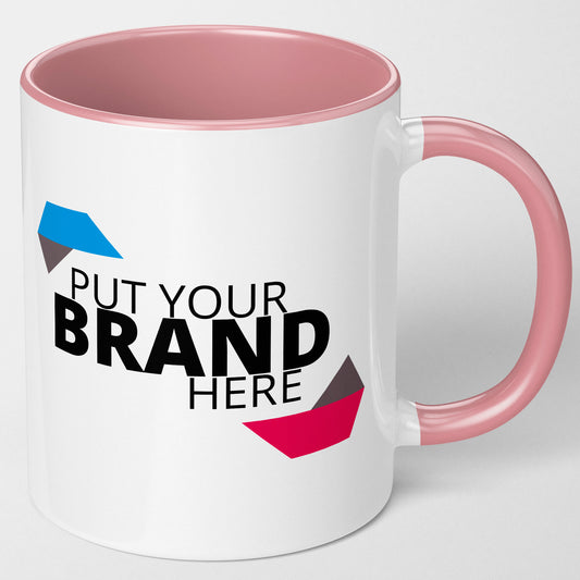 Branded Mugs (PINK) - Fully Inclusive Pricing Full Colour Both Sides &  Free Delivery