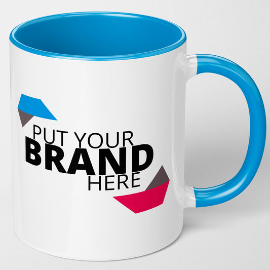 Branded Mugs (BLUE) - Fully Inclusive Pricing Full Colour Both Sides &  Free Delivery