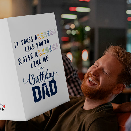 Dad Legend Birthday Card From Son Or Daughter Happy Birthday Card