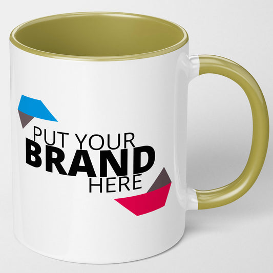 Branded Mugs (Yellow) - Fully Inclusive Pricing Full Colour Both Sides &  Free Delivery