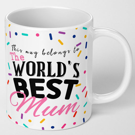 Worlds best mum mug, gift for mothers day, coffee mug gift
