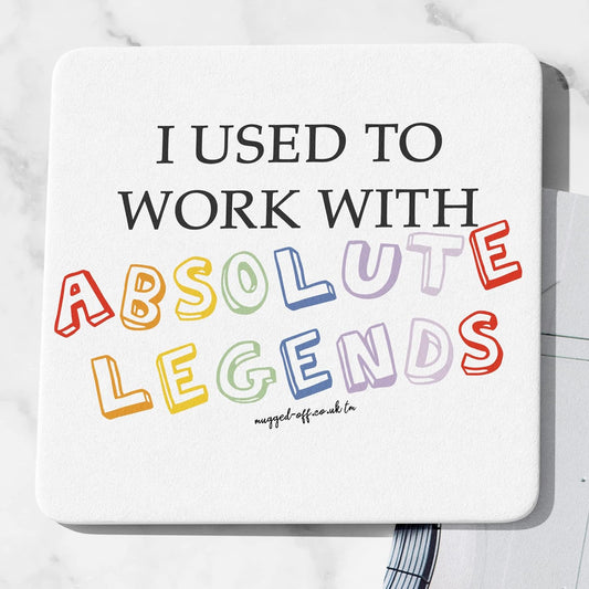 Absolute Legends Coaster Great Value Leaving Gifts Funny Retirement Gift New Job For Work Boss Leaving Job Gift Colleague