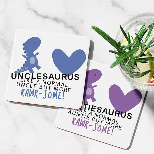 Uncle Birthday Gifts & Auntie Birthday Gifts Coaster Set