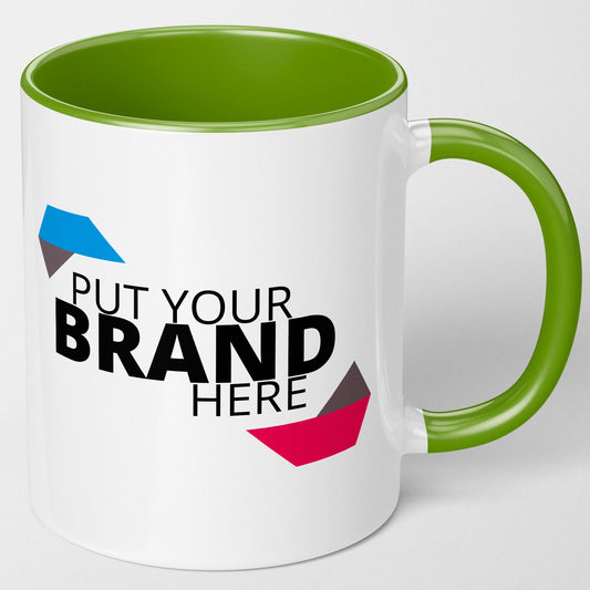 Branded Mugs (Light Green) - Fully Inclusive Pricing Full Colour Both Sides &  Free Delivery