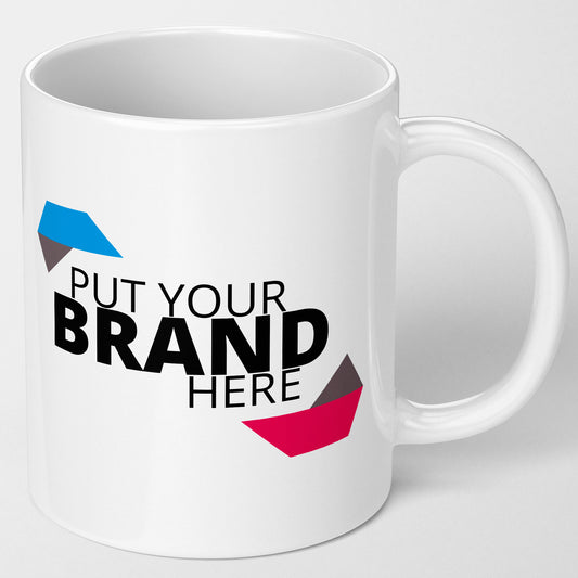 £1.66 Bulk Branded Mugs (WHITE) - Fully Inclusive Pricing Full Colour Both Sides &  Free Delivery