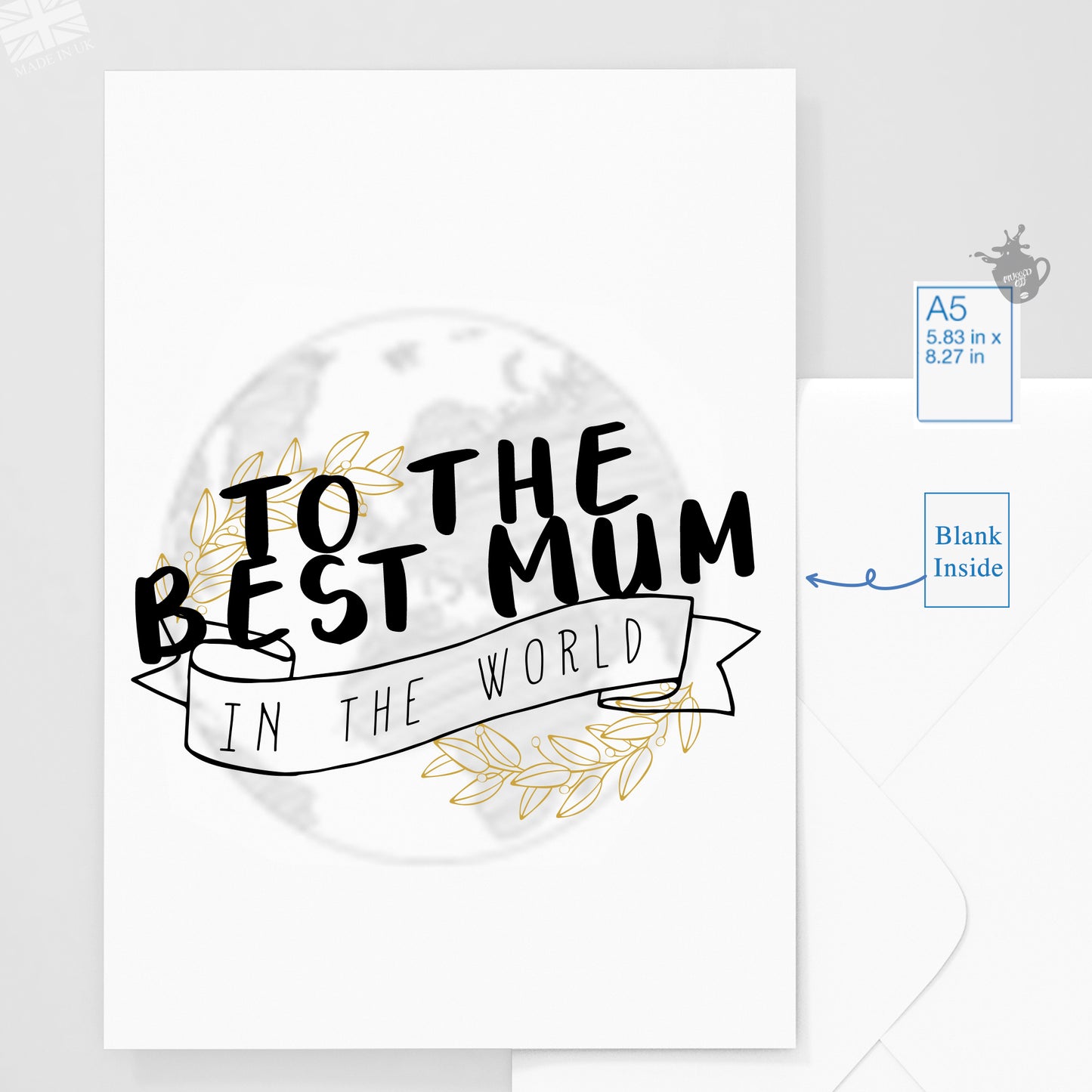 Best mum in world card, cheap gift for mum for mothers day or birthday