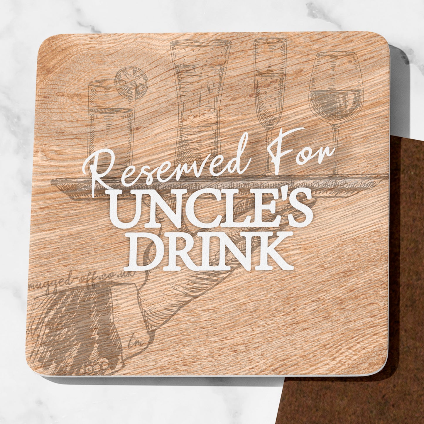 Uncle Birthday Gifts Ideal For Uncle Wood Effect Coaster Reserved For Uncle's Drink Gifts Uncle