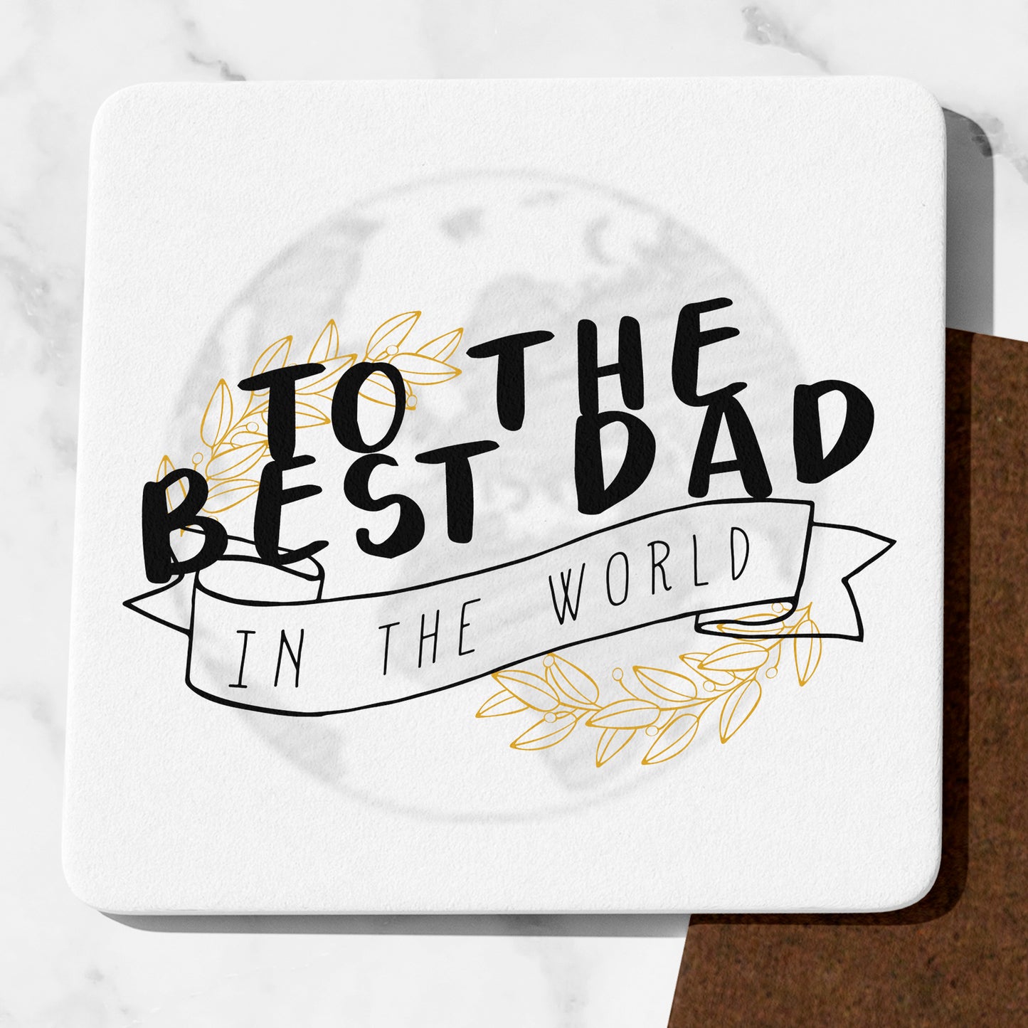 To The Best Dad In The World Coaster Birthday Gift Father's Day Present Christmas Daddy Gifts