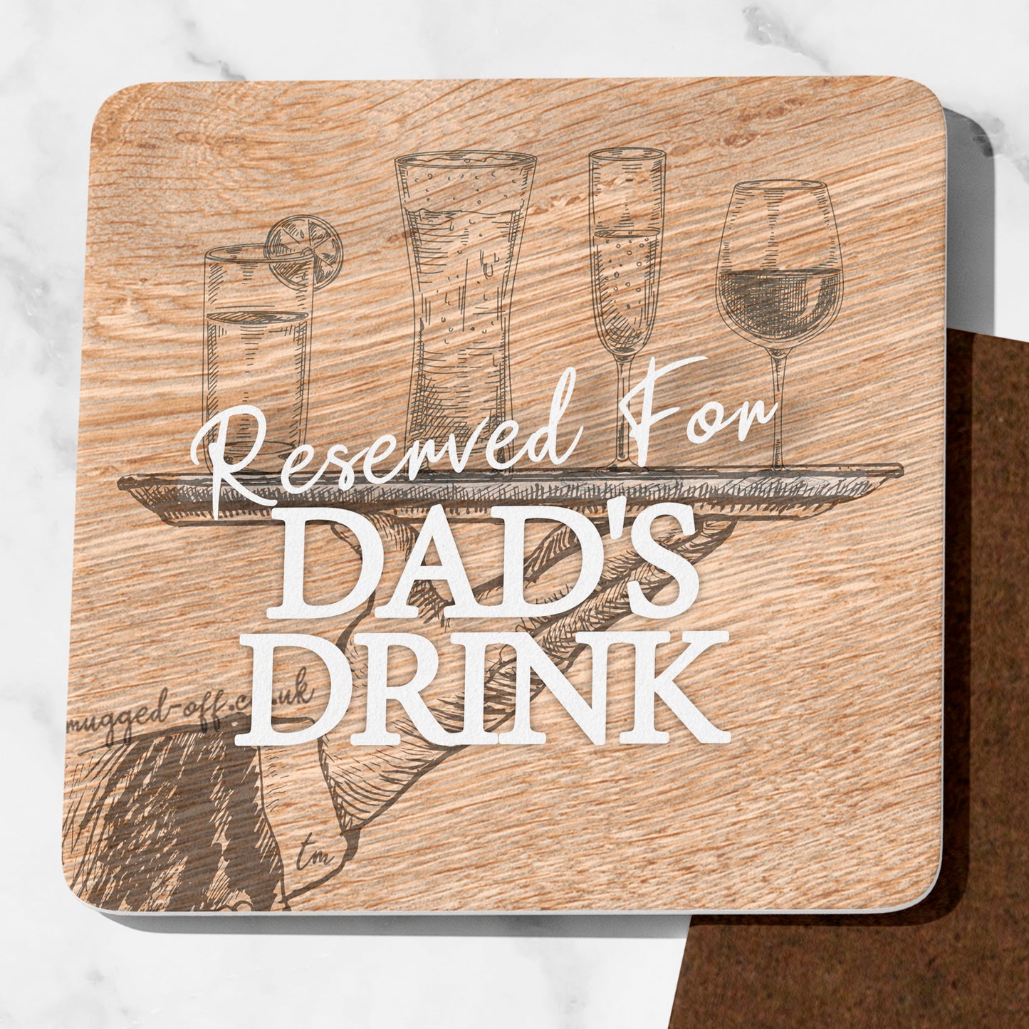 Dad Birthday Gifts Fathers Day Gifts Wooden Effect Dad Coaster Lovely Dad Christmas Present Dad Stocking Filler