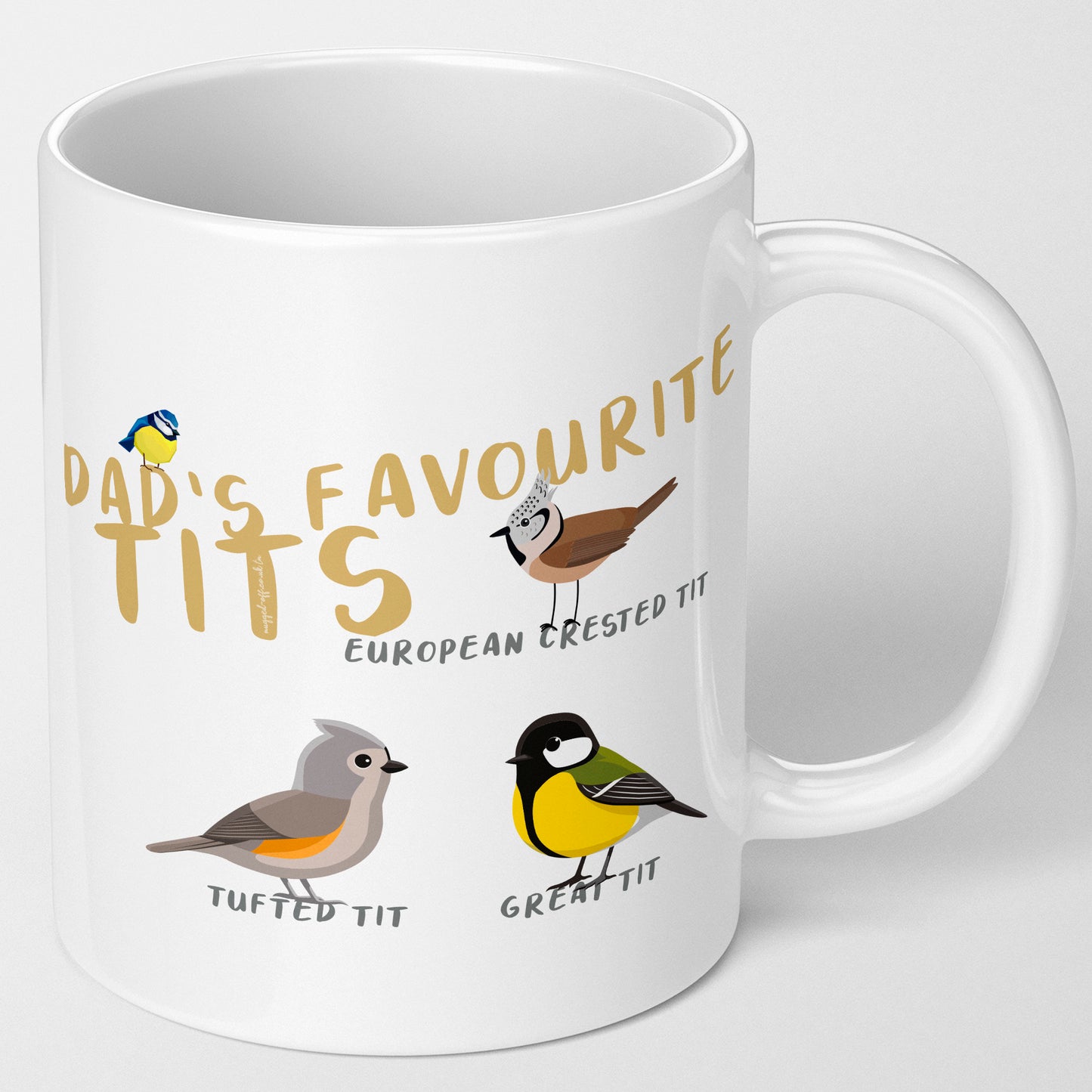 funny rude gift for dad, favourite tits, bird watcher dad cheap gift
