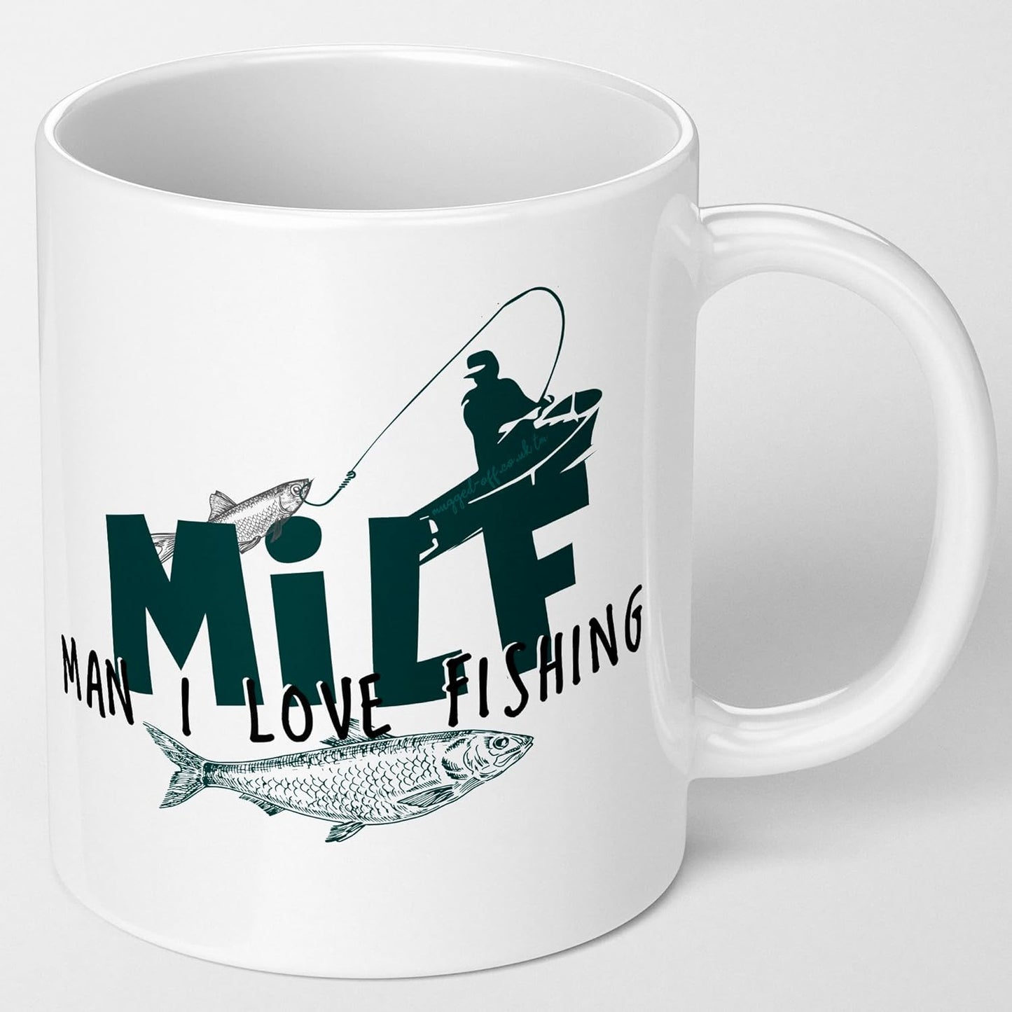 Fishing Birthday Presents for Fishing Mug Hand-Printed Funny Man I Love Fishing Perfect for The Person That Loves Fishing Christmas Xmass