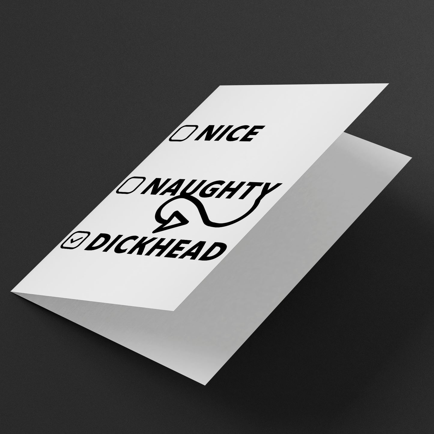 Secret Santa rude and funny card gift for a colleague or a friend