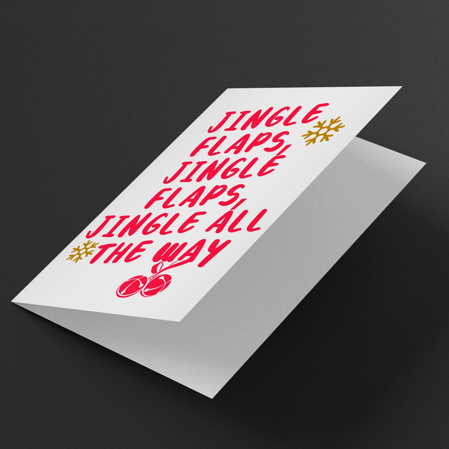 Jingle flaps funny rude card for secret Santa and cheap Christmas gift