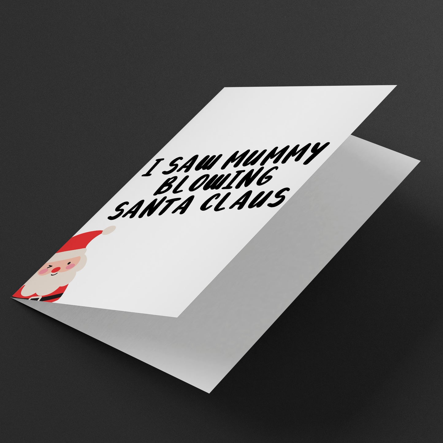 rude Santa Claus card for Christmas, secret Santa gift, funny and cheap