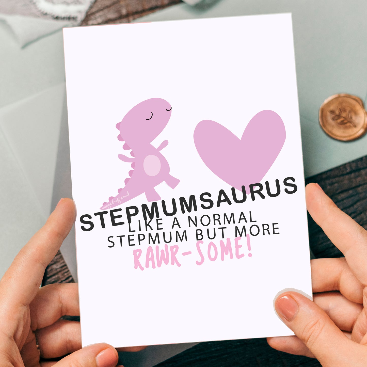 Stepmum Card Stepmumsaurus Greetings Card For Stepmum Birthday Mother's Day Blank Inside