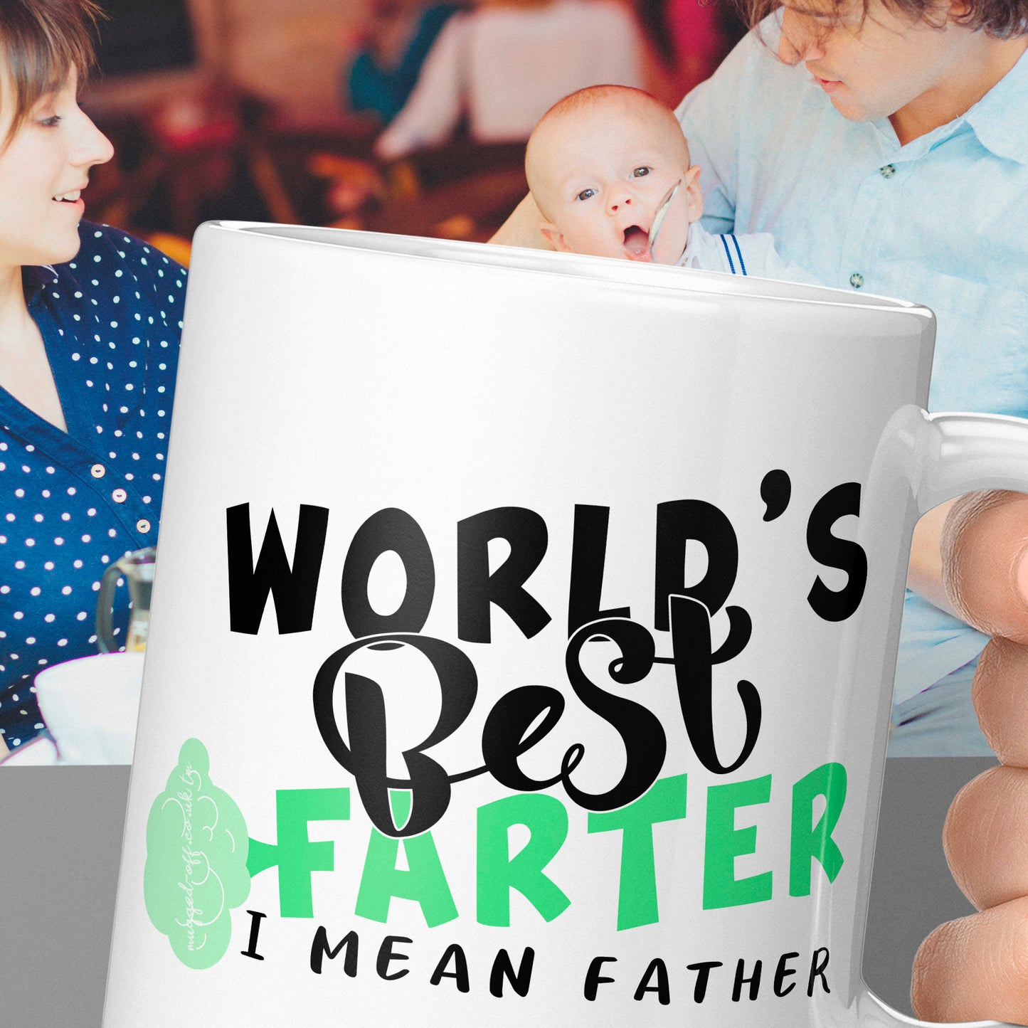 Dad Mug - Worlds best farter I mean father, Fathers Day Gifts