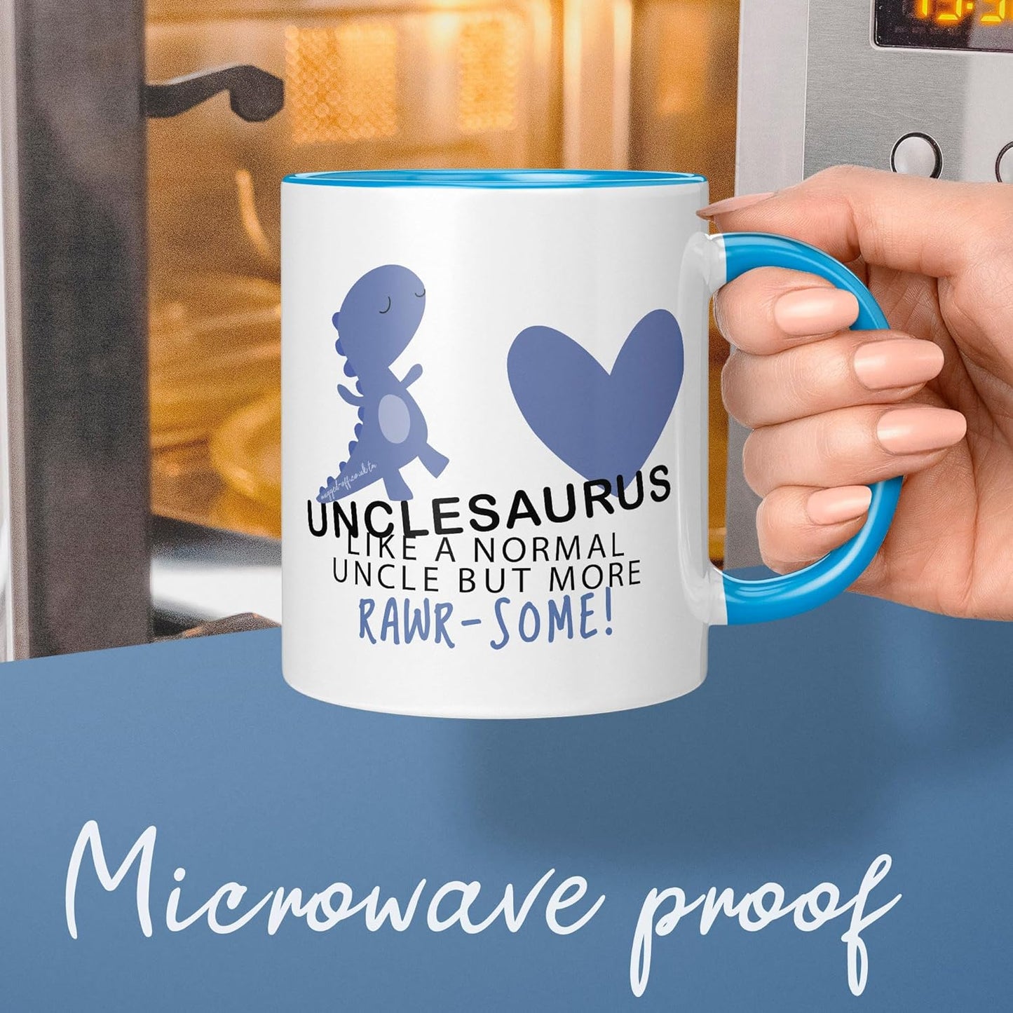 Uncle Birthday Gift Present Funny Uncle Purple Dinosaur Mug Cup Cups Christmas Tea Coffee Mugs