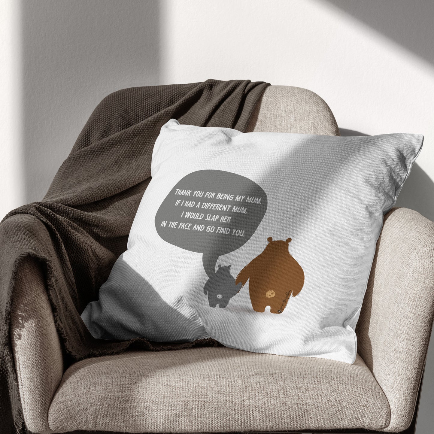 Funny mum gift pillow cover, only cover, no pillow