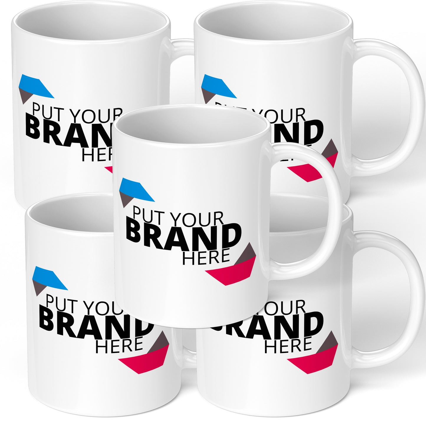 £1.66 Bulk Branded Mugs (WHITE) - Fully Inclusive Pricing Full Colour Both Sides &  Free Delivery