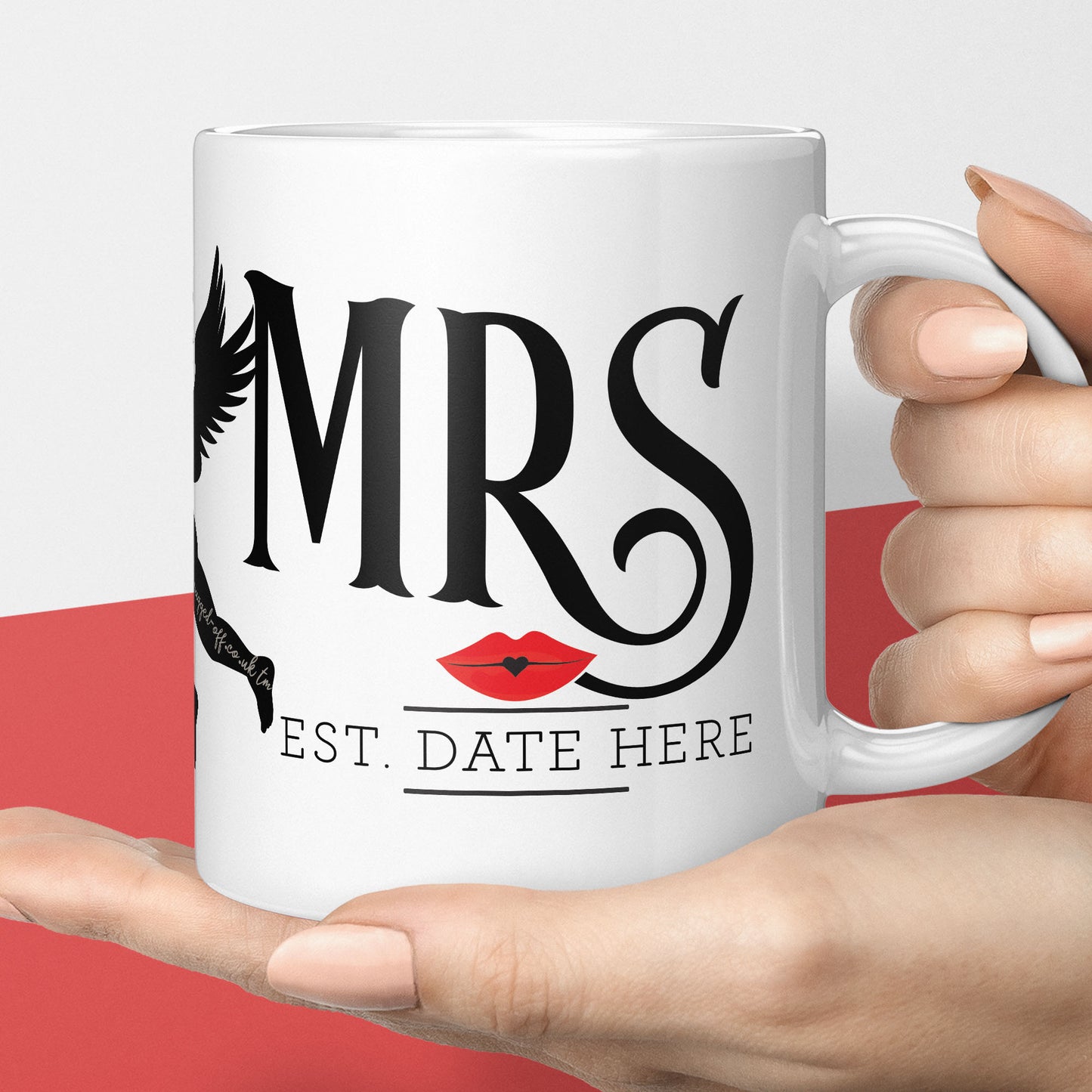 SET of mug for Mr and Mrs, marriage personalised established date, wedding and couples funny gift