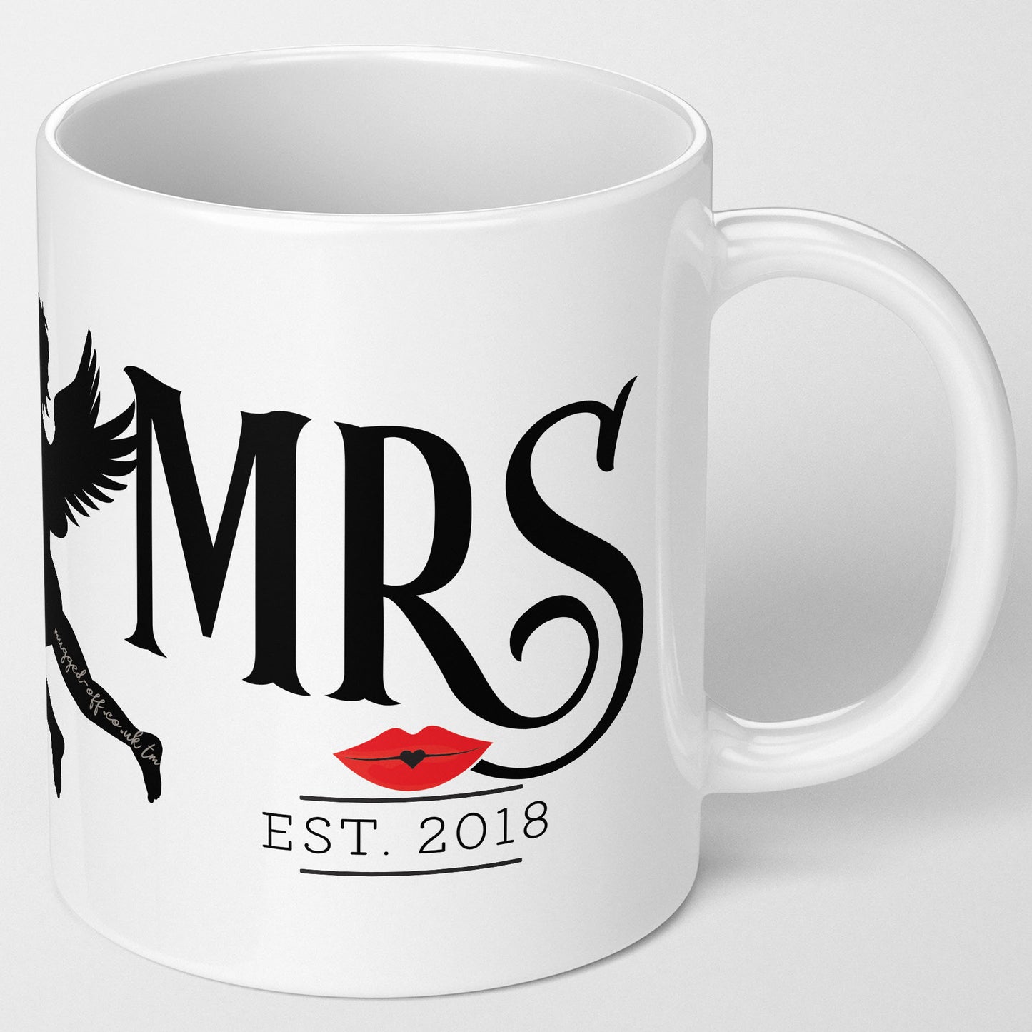 SET of mug for Mr and Mrs, marriage personalised established date, wedding and couples funny gift
